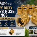 10 Pack - Jones Stephens Heavy Duty Brass Hose Fittings - 3/4 FH X 3/4 FH SWIVEL