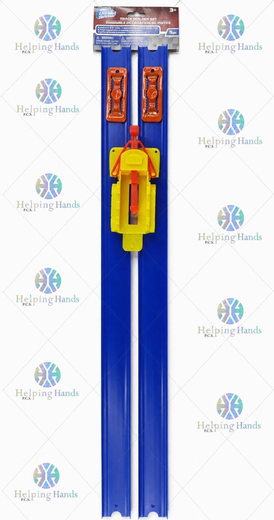 Turbo Hot Wheels Launcher Set 1 Launcher 2 Connectors & 4 Feet Blue Track - Image 2