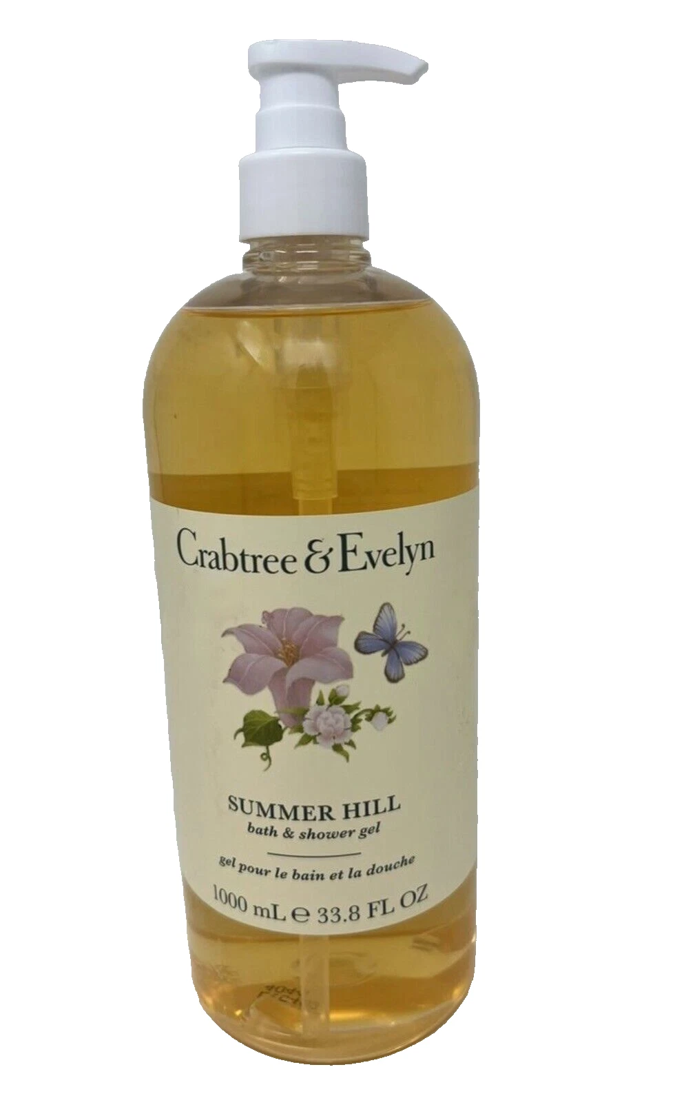 Large Crabtree & Evelyn Summer Hill Body Wash, Shower Gel Bubble Bath 33.8 fl oz - Image 2