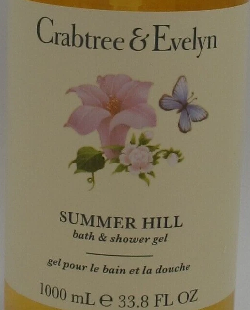 Large Crabtree & Evelyn Summer Hill Body Wash, Shower Gel Bubble Bath 33.8 fl oz - Image 4