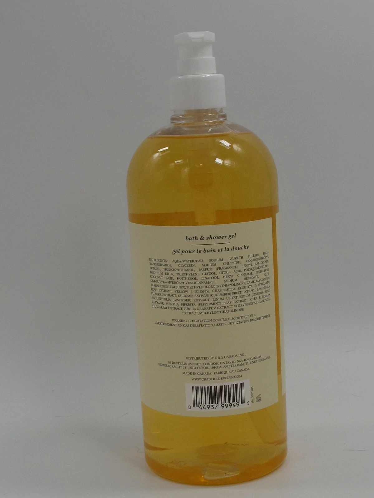 Large Crabtree & Evelyn Summer Hill Body Wash, Shower Gel Bubble Bath 33.8 fl oz - Image 3