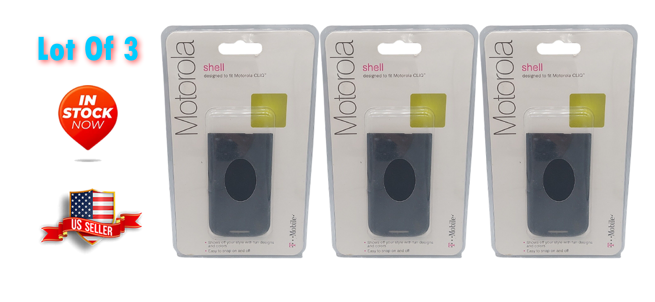 3 NEW OEM Back Battery Shell For Motorola Cliq (T-Mobile) Smartphone - BLACK - Image 6