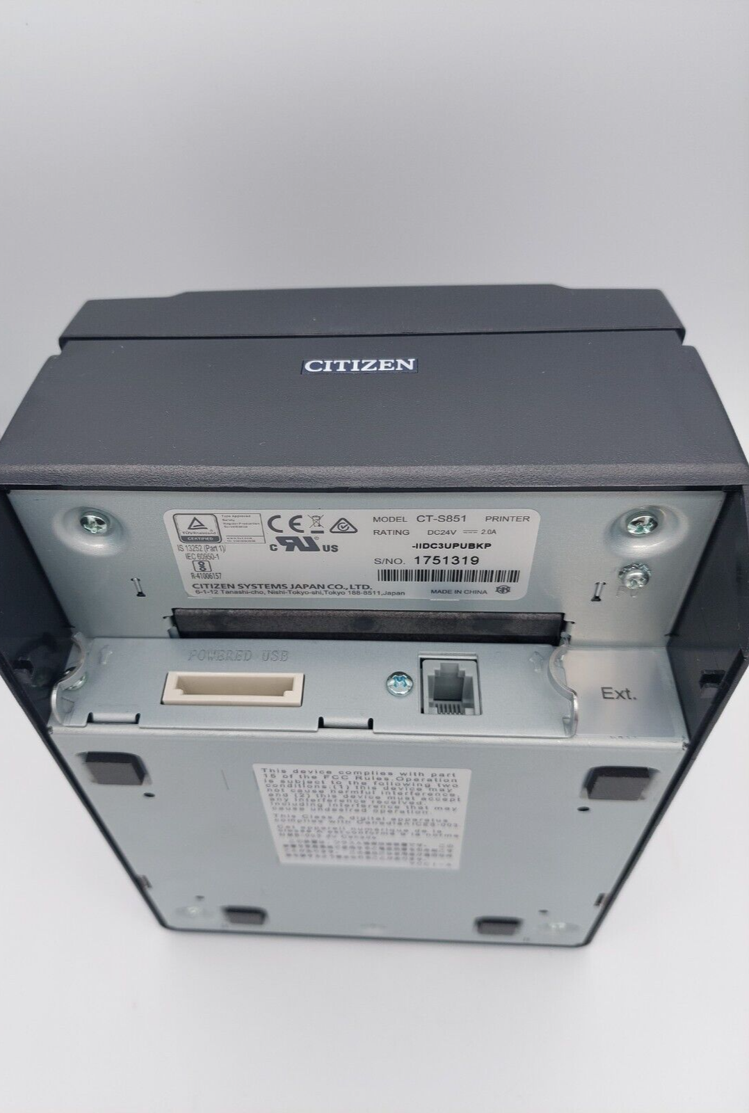 Citizen CT-S851II High Speed Thermal USB POS Receipt Printer CT-S851IIDC3UPUBKP - Image 12