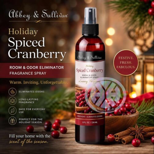 Abbey & Sullivan Holiday Spiced Cranberry Room & Odor Eliminator Fragrance Spray
