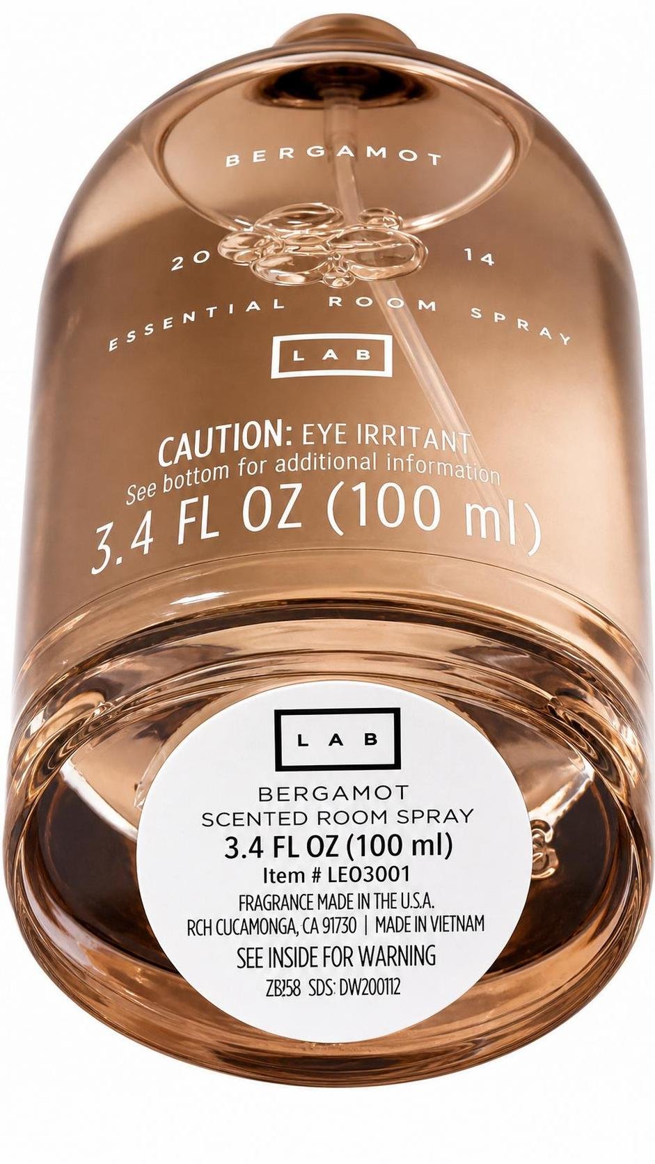 Lab By DW Home - Bergamot - Long Lasting Scented Room Spray 3.4oz Glass Bottle - Image 3