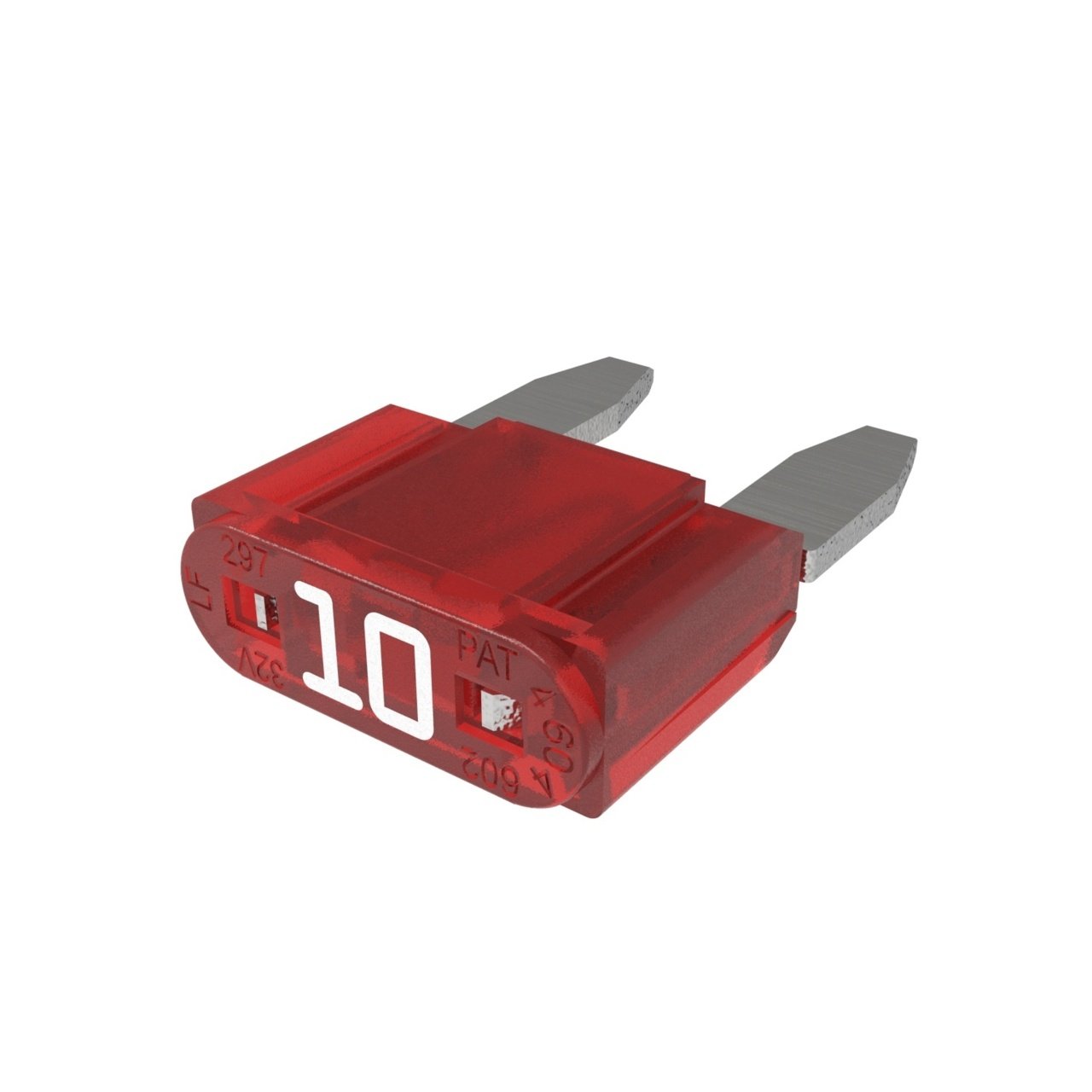 5 Pack - Littelfuse 0MIN010.V 10A, 32 VAC/DC, Series MINI LLSRK Blade Fuse - Image 3