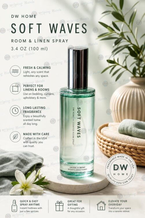 DW Home Long Lasting Soft Waves Room And Linen Spray 3.4 oz