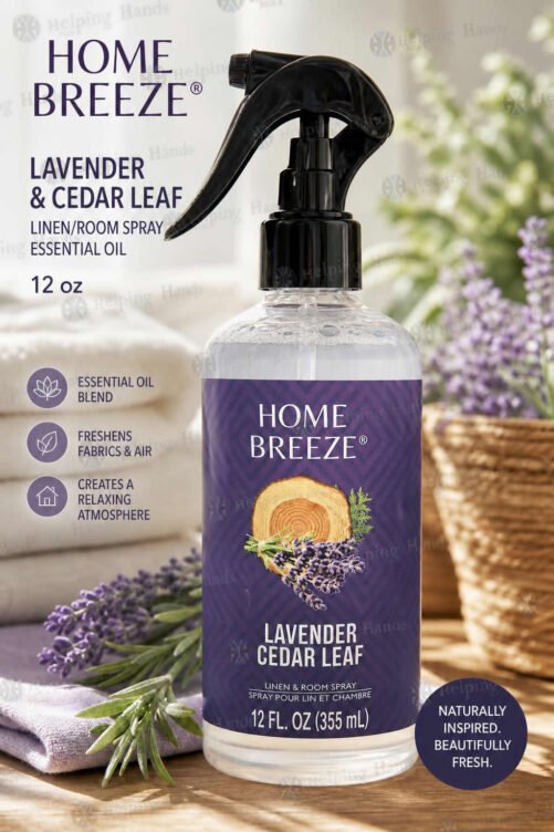 Home Breeze Lavender & Cedar Leaf Linen/Room Spray Essential Oil 12oz