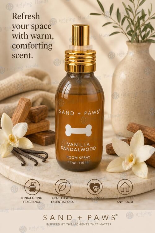 New Sand + Paws Vanilla Sandalwood Room Spray 3.7oz