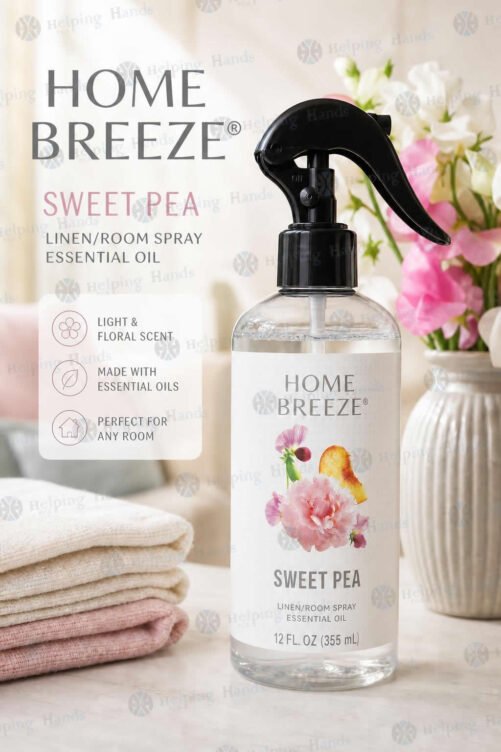 Home Breeze Sweet Pea Linen/Room Spray Essential Oil 12oz