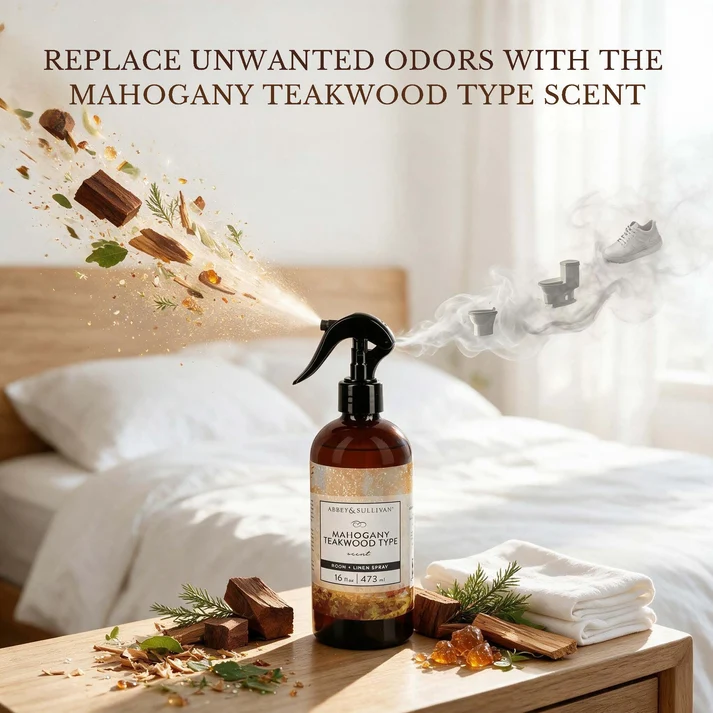 Abbey & Sullivan "Mahogany Teakwood" Luxury Room & Linen Spray Long Lasting 16oz - Image 3