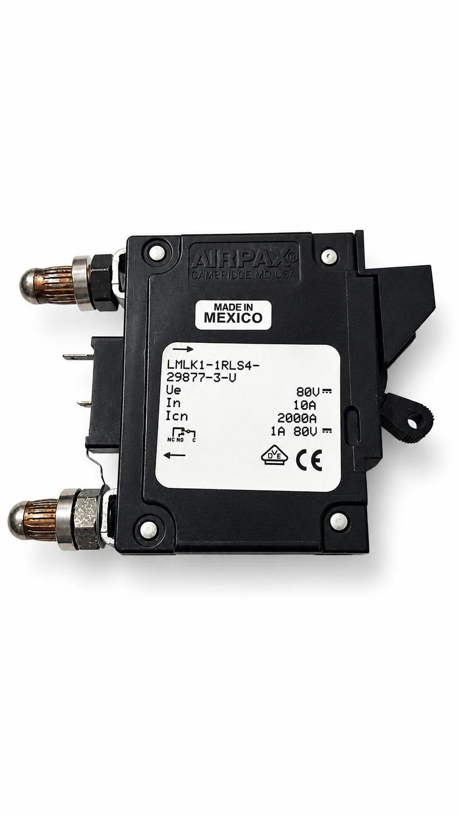 Airpax LMLK1-1RLS4-29877-3-V Bullet Breaker 10A 80V 407998152 - Tested - Image 2