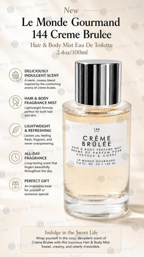 Le Monde Gourmand 144 Creme Brulee Hair & Body Mist Eau De Toilette 3.4oz/100ml