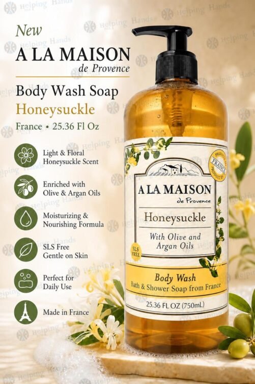 New A La Maison Body Wash Soap - Honeysuckle - France - 25.36 Fl Oz