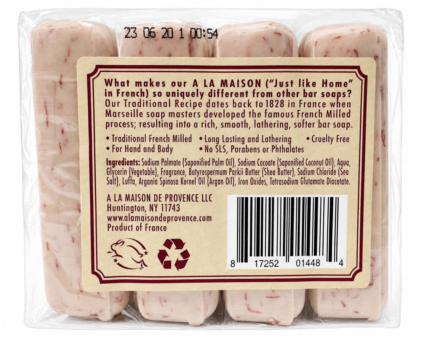 A La Maison de Provence - WINTER CRANBERRY - French Milled Bar Soap 4-Pack - Image 4
