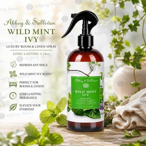 Abbey & Sullivan "Wild Mint Ivy" Luxury Room & Linen Spray Long Lasting 16oz