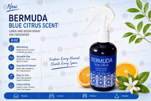 New Bermuda Blue Citrus Scent Linen And Room Spray Air-Freshener 8oz