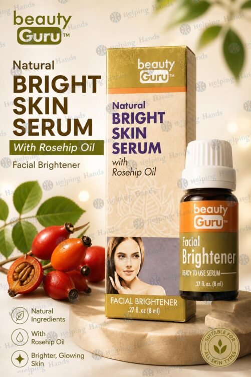 Beauty Guru Natural Bright Skin Serum With Rosehip oil facial brightener