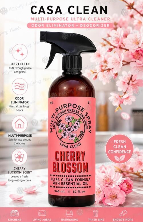 Casa Clean Multi-Purpose Ultra Cleaner Odor Eliminator Deodorizer CHERRY BLOSSOM