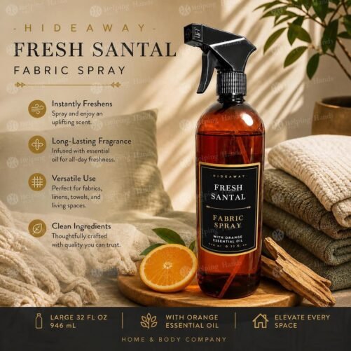 Home & Body Company Hideaway - Fresh Santal - Fabric Air Spray Large 32 fl oz