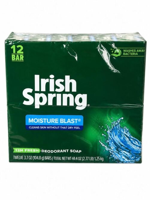 12 Irish Spring Deodorant Moisture Blast Bar Soap 2nd Formula 3.7 Oz Each