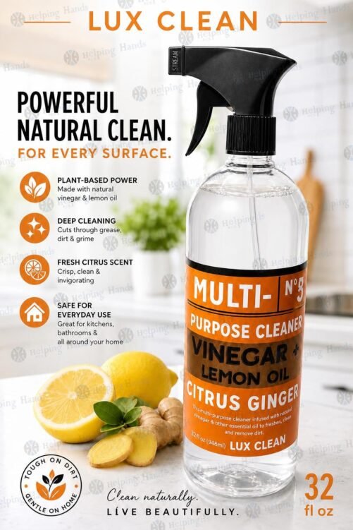 Lux Clean Vinegar & Lemon Oil Citrus Ginger Multi Purpose Spray Cleaner 32 fl oz