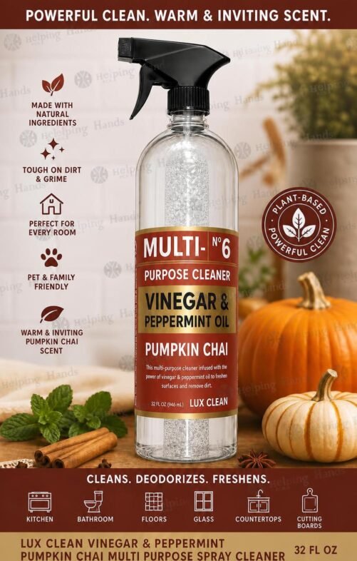 Lux Clean Vinegar & Peppermint Pumpkin Chai Multi Purpose Spray Cleaner 32 fl oz