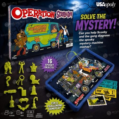 Operation Electronic Board Game - Scooby Doo - USAopoly Solve the Mystery
