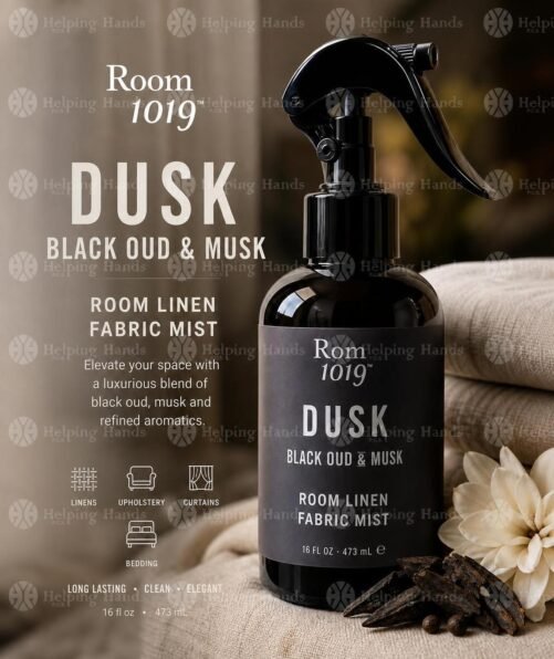 Room 1019™ DUSK BLACK OUD & MUSK Room Linen Fabric MIST Refresh Spray 16 fl oz