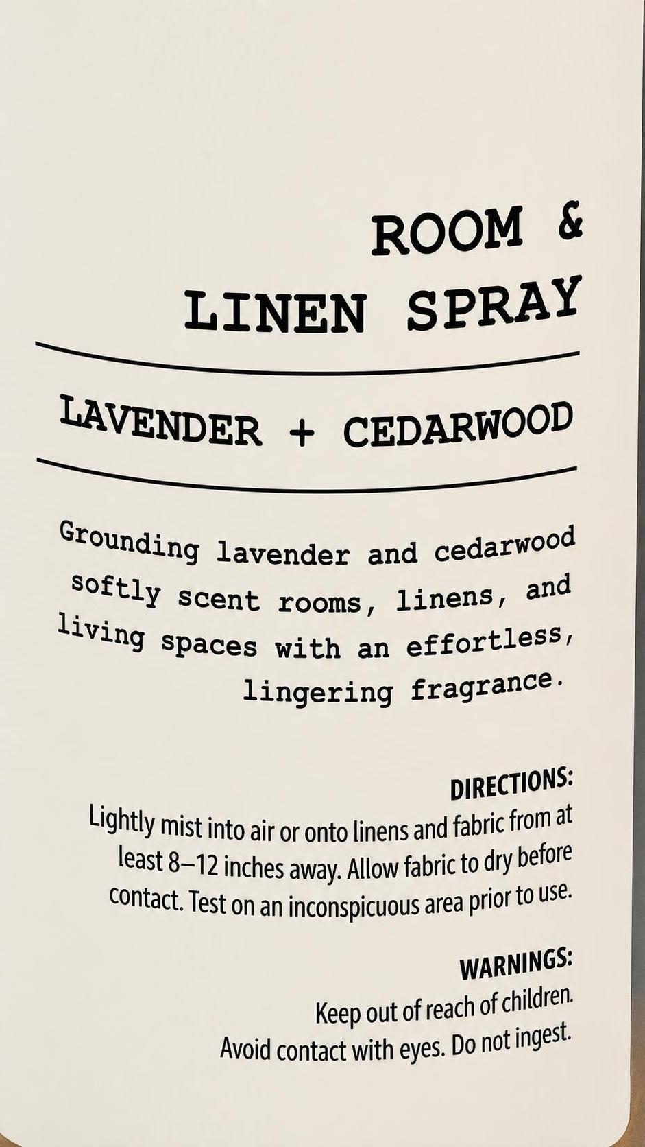 Room 1019 Lavender Cedarwood Room Linen Fabric MIST Refresh Spray 6 fl oz - Image 4