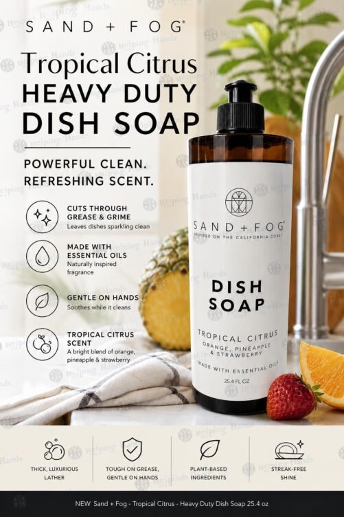 New Sand + Fog - Tropical Citrus - Heavy Duty Dish Soap 25.4 oz