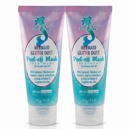 BioMiracle Skin Therapy Mermaid Glitter Dust Peel-off Face Mask Treatment 3.5 oz EA